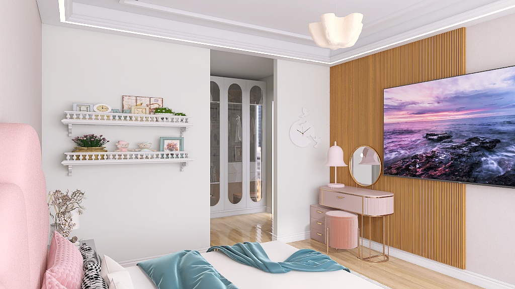 תכנון חדר שינה לנערה